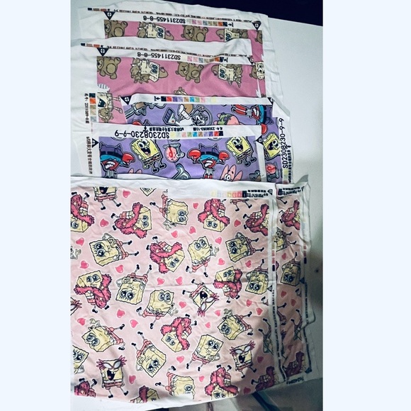 6 pc SpongeBob Poly Jersey knit fabric set - Picture 10 of 10